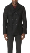 Billy Reid Bond Wool Blend Peacoat In Black