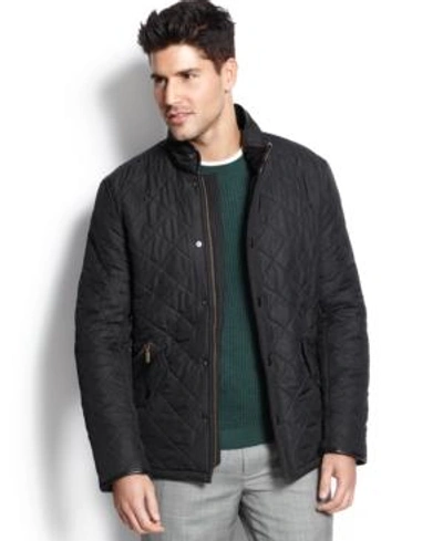 Barbour Powell Diamond Quilted Jacket In Black