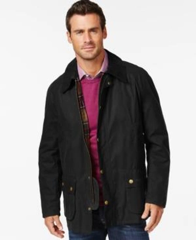 Barbour Contrast Collar Buttoned Jacket In Green