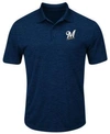 MAJESTIC MEN'S MILWAUKEE BREWERS FIRST HIT POLO SHIRT