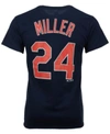 MAJESTIC MEN'S ANDREW MILLER CLEVELAND INDIANS OFFICIAL PLAYER T-SHIRT