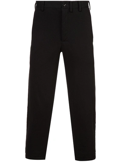 Yohji Yamamoto Shankar Plain Stitch Padded Trousers In Black