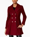 LAUNDRY BY SHELLI SEGAL LAUNDRY BY SHELLI SEGAL PETITE SKIRTED WOOL-BLEND PEACOAT, CREATED FOR MACY'S
