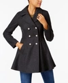 LAUNDRY BY SHELLI SEGAL LAUNDRY BY SHELLI SEGAL PETITE SKIRTED WOOL-BLEND PEACOAT, CREATED FOR MACY'S