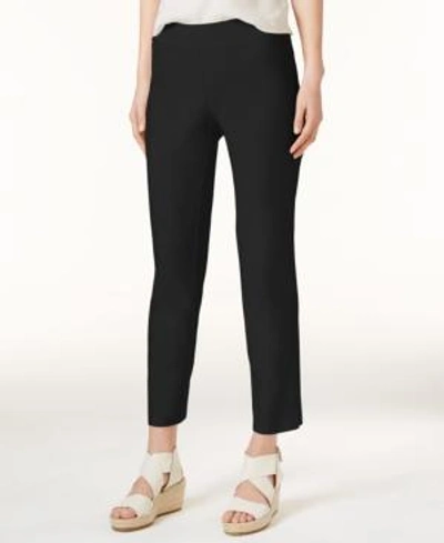 EILEEN FISHER SYSTEM WASHABLE CREPE SLIM-LEG ANKLE PANTS, REGULAR & PETITE SIZES