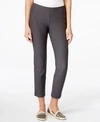 Eileen Fisher Washable Crepe Slim-leg Ankle Pants In Bark