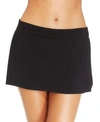 Magicsuit Plus Size Jersey Skirted Bikini Bottom In Black
