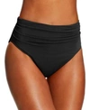 Magicsuit Jersey Shirred Tummy Control Bikini Bottoms In Black