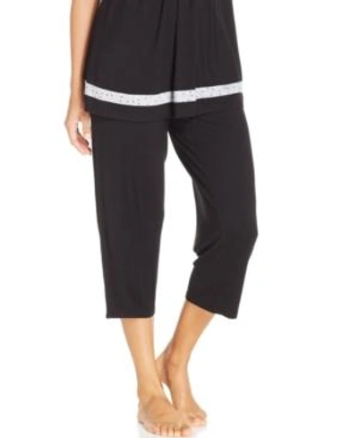 Ellen Tracy Plus Size Yours To Love Capri Pajama Pants In Black