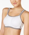 Natori Power Yogi Convertible Sports Bra In White/grey