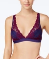Wacoal Embrace Lace Convertible Plunge Soft Cup Wireless Bra In Astral Aura/plum Caspia