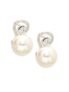 MAJORICA Crystal, Faux Pearl & Sterling Silver Orb Drop Earrings,0400093185976