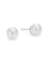 MAJORICA Simulated Pearl & Sterling Silver Stud Earrings,0400090952886