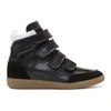 Isabel Marant Bilsy Concealed-wedge Leather Trainers In Black