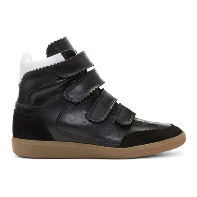 Isabel Marant Bilsy Concealed-wedge Leather Trainers In Black