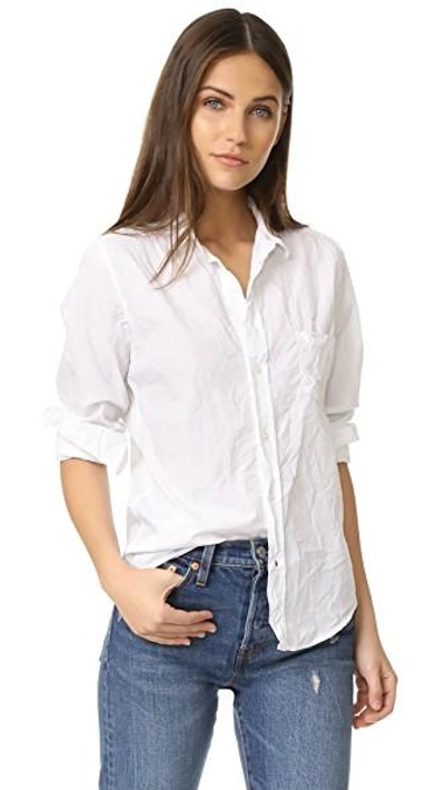 Frank & Eileen Barry Woven Button-up Classic Fit Shirt In White
