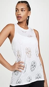 TEREZ Sugar Skull Racer Tank