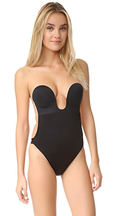 Fashion Forms U Plunge Backless Strapless Bodysuit In Black