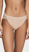 Natori Bliss Lace-trim Cotton French-cut Brief Underwear 152058 In Cafe