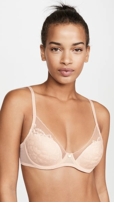 NATORI FLORA CONTOUR UNDERWIRE BRA CAMEO ROSE/CASHMERE,NATOR30196