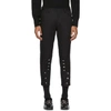 DOLCE & GABBANA DOLCE AND GABBANA BLACK CROPPED BUTTON TROUSERS