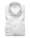Eton Contrast Contemporary-fit Cotton Dress Shirt In White
