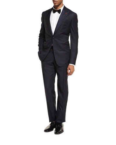 Isaia Two-piece Tuxedo Suit, Charcoal