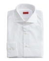 ISAIA SLIM SOLID DRESS SHIRT, WHITE,PROD198480126