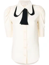 CHLOÉ TIED CONTRAST COLLAR BLOUSE,17HHT1017H00412423769