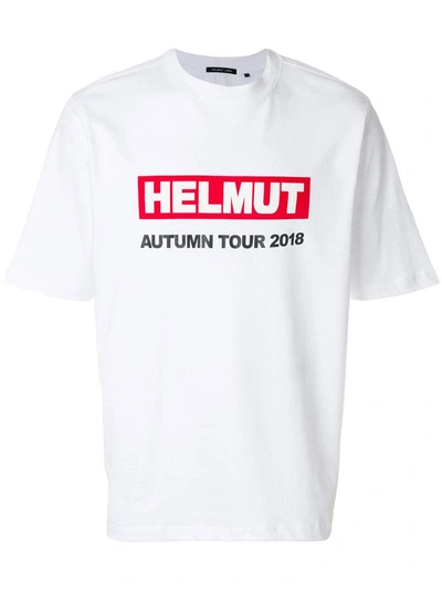 Helmut Lang Logo-print Cotton-jersey T-shirt In White