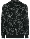 NEIL BARRETT SIOUXSIE PRINTED HOODIE,BJS309AF514P12361416