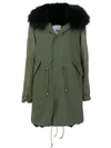 FURS66 FURS66 LINED HOODED PARKA - GREEN,RB162VNGEL060CCM12413360