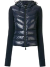Moncler Grenoble Panelled Puffer Jacket In Blue