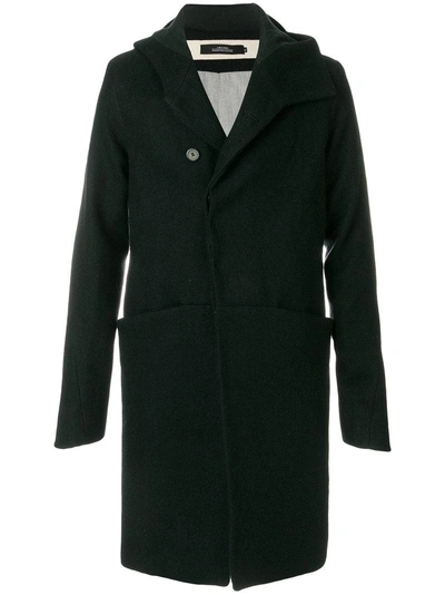 A New Cross Long Hood Coat In Black