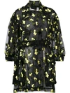 SIMONE ROCHA ORGANZA FLOWER EMBROIDERED TRENCH,3626016212399333