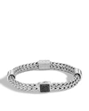 JOHN HARDY CLASSIC CHAIN SILVER MEDIUM FOUR STATION BRACELET WITH BLACK SAPPHIRE,PROD202630064