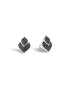 John Hardy Sterling Silver Legends Naga Black Sapphire And Black Spinel Stud Earrings In Silver
