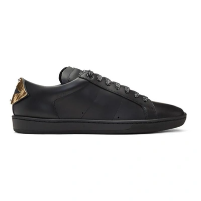 Saint Laurent Contrast Lace Sl/01 Low Top Sneakers In Black