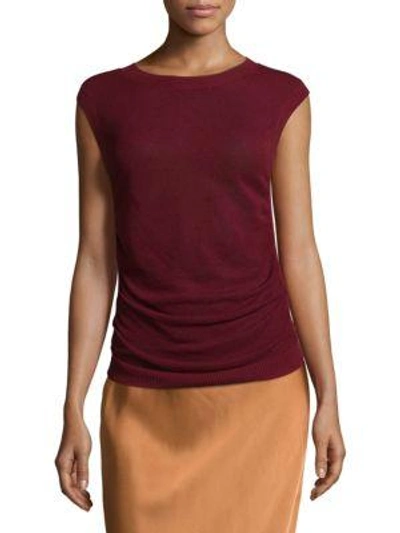 Helmut Lang Shirred Shell Top In Soap