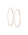 Lana Large Flat Magic Hoop Earrings In Rose Gold