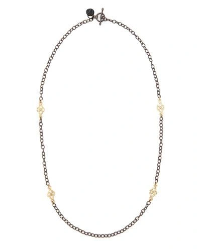 Armenta Short Gold-station Cable-chain Necklace, 18"l