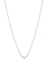 Ef Collection Mini Diamond Chevron Pendant Necklace In Gold
