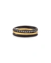 ARMENTA OLD WORLD MIDNIGHT STACKING RINGS, SET OF THREE,PROD118090138