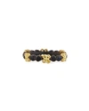 ARMENTA OLD WORLD MIDNIGHT STACKING RING WITH PEAR-CUT BLACK SAPPHIRES,PROD127890100