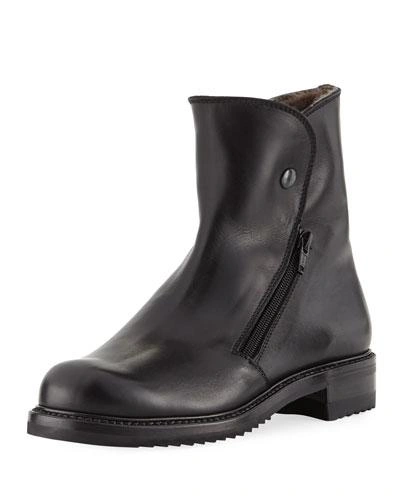 Gravati Fur-lined Leather Boot In Black