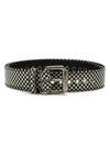 À LA GARÇONNE CHECKED LEATHER BELT,217167312383957