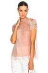 3.1 PHILLIP LIM / フィリップ リム 3.1 PHILLIP LIM LACE PATCHWORK TOP IN PINK,F171 2275FCY