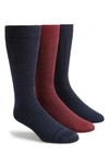 Polo Ralph Lauren Supersoft Diamond Dot Assorted 3-pack Socks In Wine