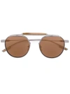 JACQUES MARIE MAGE JACQUES MARIE MAGE ROUND FRAME SUNGLASSES - METALLIC,JMMQH5512313710