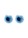 WILD AND WOOLLY BLUE RENDEZVOUS FUR EARRINGS,RENDEZVOUS12364334